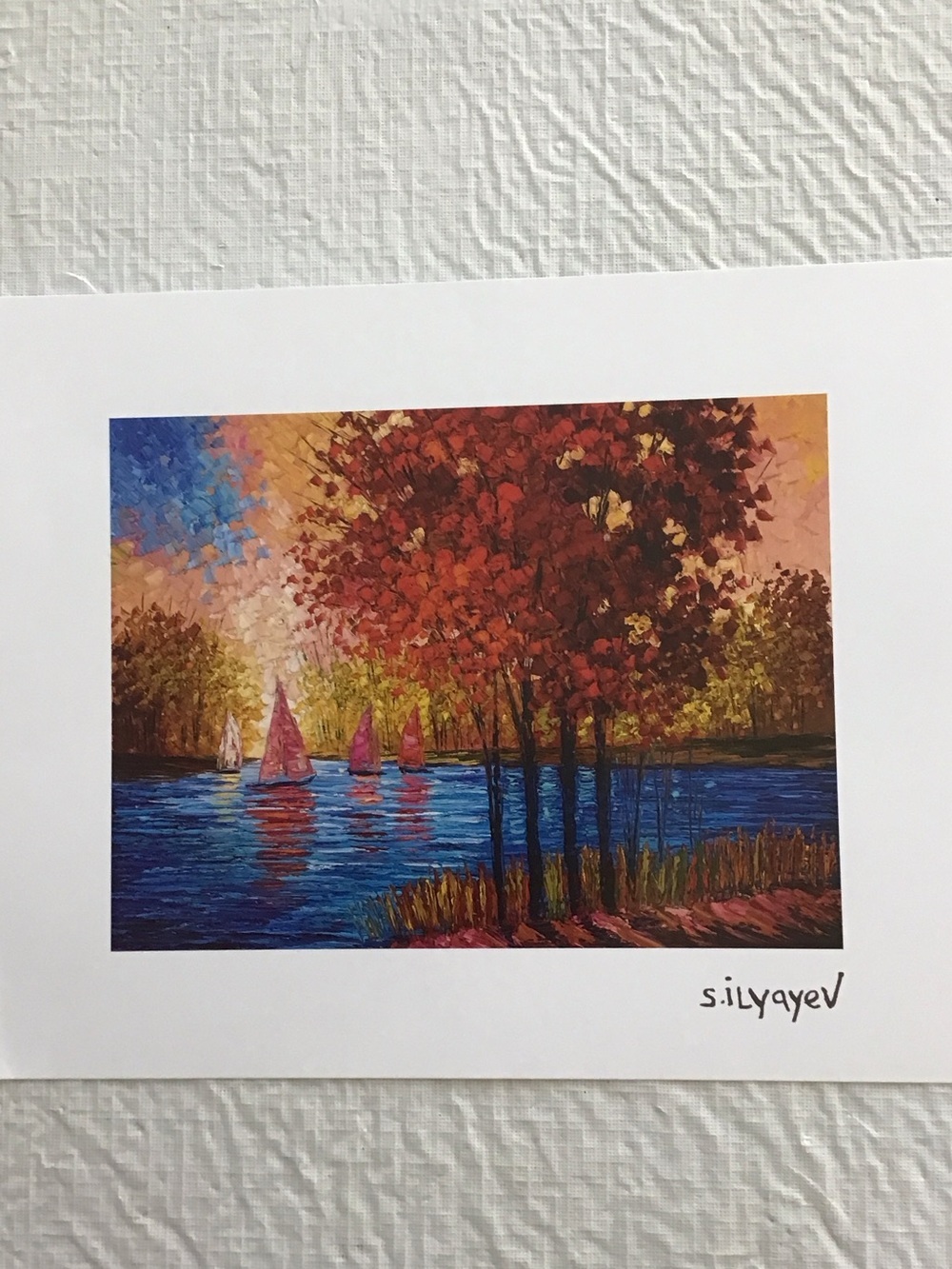 Lithograph by Slava IIyayev called Our River of Love